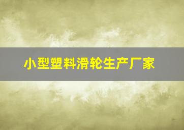 小型塑料滑轮生产厂家