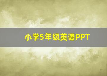 小学5年级英语PPT