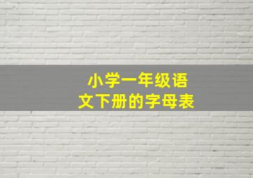 小学一年级语文下册的字母表