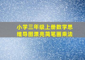 小学三年级上册数学思维导图漂亮简笔画乘法