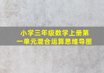 小学三年级数学上册第一单元混合运算思维导图