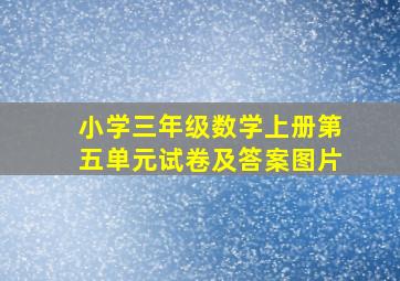 小学三年级数学上册第五单元试卷及答案图片