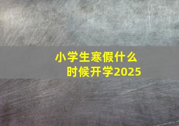 小学生寒假什么时候开学2025