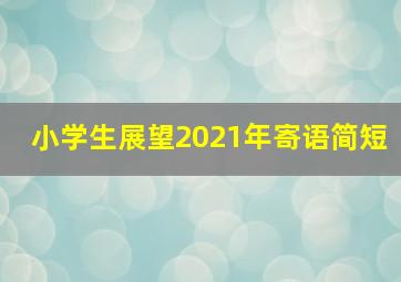 小学生展望2021年寄语简短