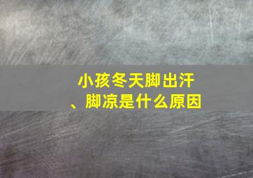 小孩冬天脚出汗、脚凉是什么原因