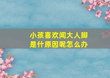 小孩喜欢闻大人脚是什原因呢怎么办