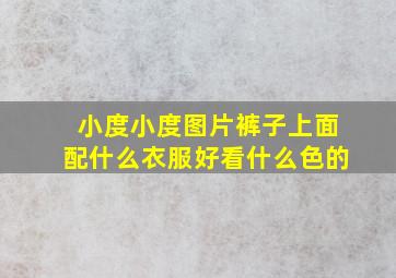 小度小度图片裤子上面配什么衣服好看什么色的