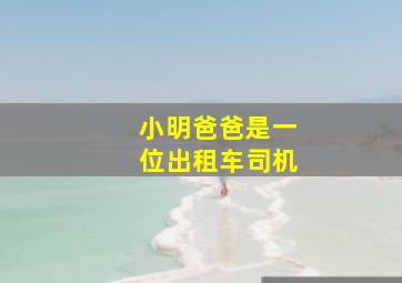 小明爸爸是一位出租车司机