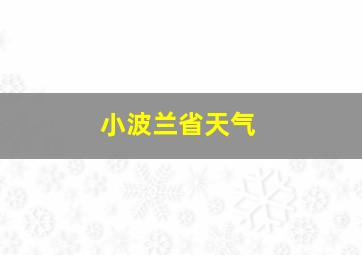 小波兰省天气