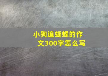 小狗追蝴蝶的作文300字怎么写