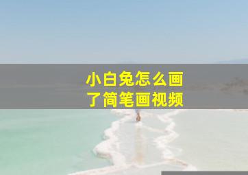 小白兔怎么画了简笔画视频