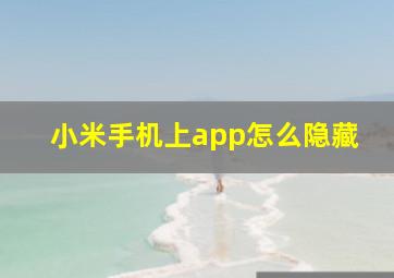 小米手机上app怎么隐藏