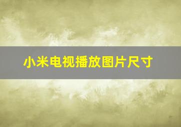 小米电视播放图片尺寸