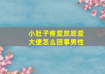 小肚子疼爱放屁爱大便怎么回事男性