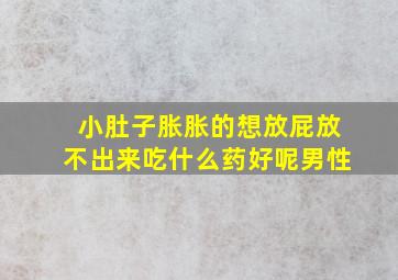 小肚子胀胀的想放屁放不出来吃什么药好呢男性