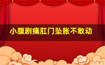 小腹剧痛肛门坠胀不敢动