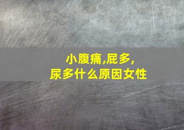 小腹痛,屁多,尿多什么原因女性