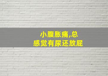 小腹胀痛,总感觉有尿还放屁