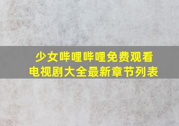 少女哔哩哔哩免费观看电视剧大全最新章节列表