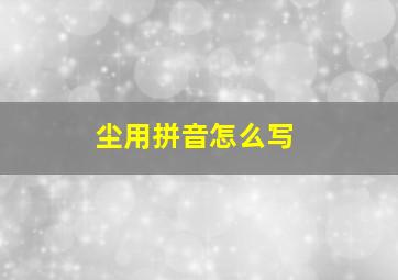 尘用拼音怎么写