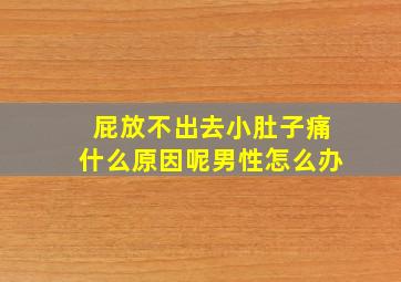 屁放不出去小肚子痛什么原因呢男性怎么办