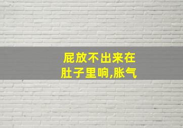 屁放不出来在肚子里响,胀气