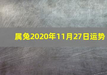 属兔2020年11月27日运势