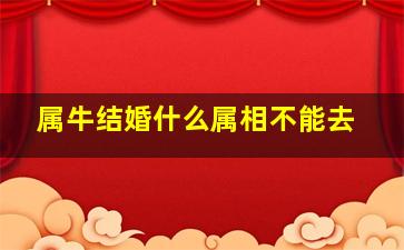 属牛结婚什么属相不能去