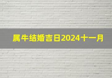 属牛结婚吉日2024十一月