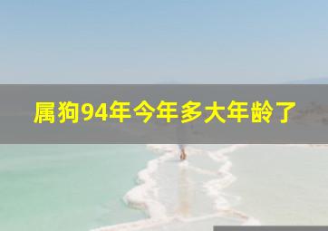 属狗94年今年多大年龄了