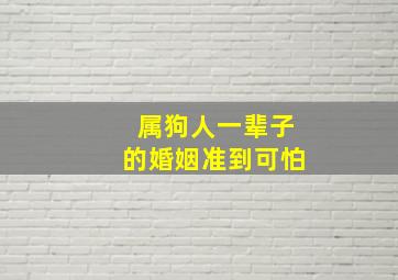 属狗人一辈子的婚姻准到可怕