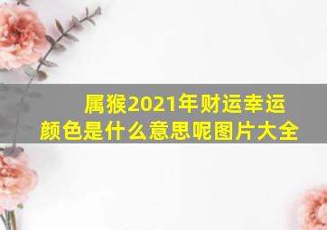 属猴2021年财运幸运颜色是什么意思呢图片大全