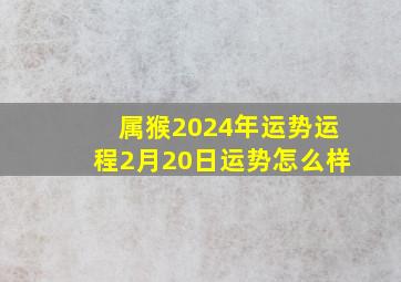 属猴2024年运势运程2月20日运势怎么样