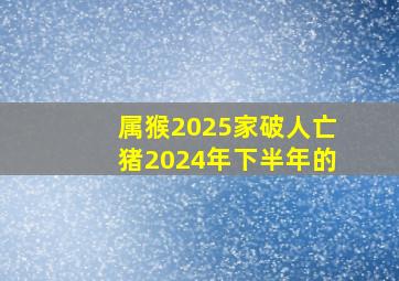 属猴2025家破人亡猪2024年下半年的