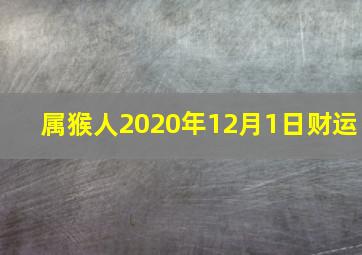 属猴人2020年12月1日财运