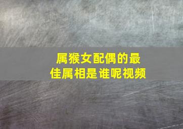 属猴女配偶的最佳属相是谁呢视频