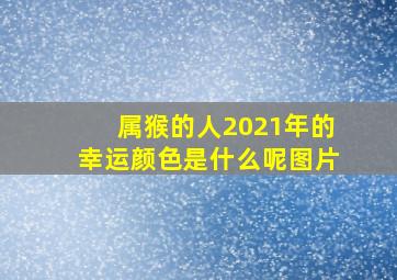 属猴的人2021年的幸运颜色是什么呢图片