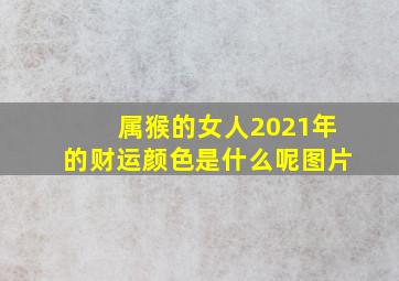 属猴的女人2021年的财运颜色是什么呢图片