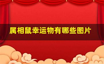 属相鼠幸运物有哪些图片