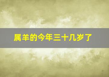 属羊的今年三十几岁了