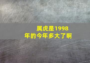 属虎是1998年的今年多大了啊