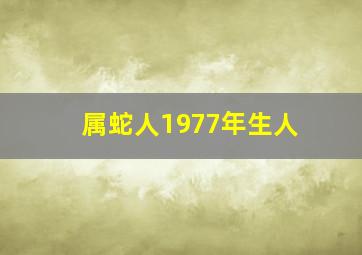 属蛇人1977年生人