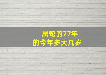 属蛇的77年的今年多大几岁