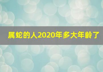 属蛇的人2020年多大年龄了