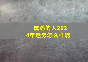 属鸡的人2024年运势怎么样呢