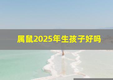 属鼠2025年生孩子好吗