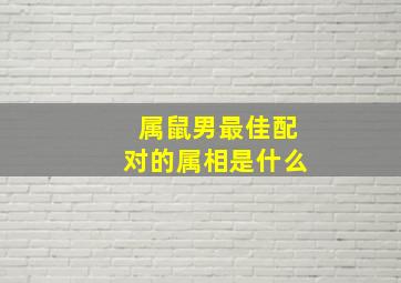 属鼠男最佳配对的属相是什么