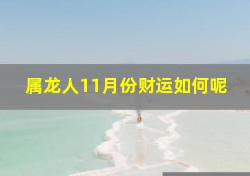 属龙人11月份财运如何呢