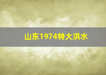 山东1974特大洪水