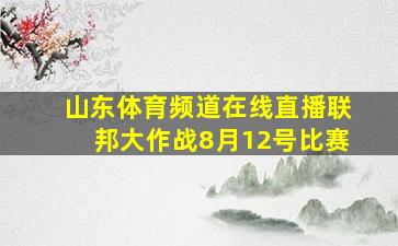 山东体育频道在线直播联邦大作战8月12号比赛